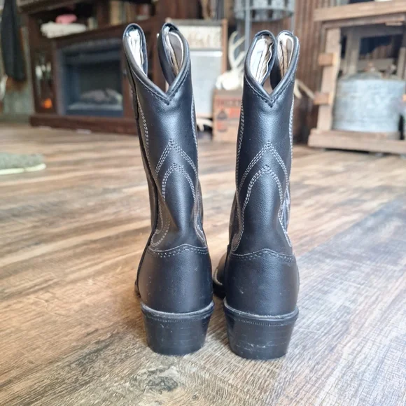 Old West Unisex Black Western Boots size 085/8.5 - Picture 7 of 12